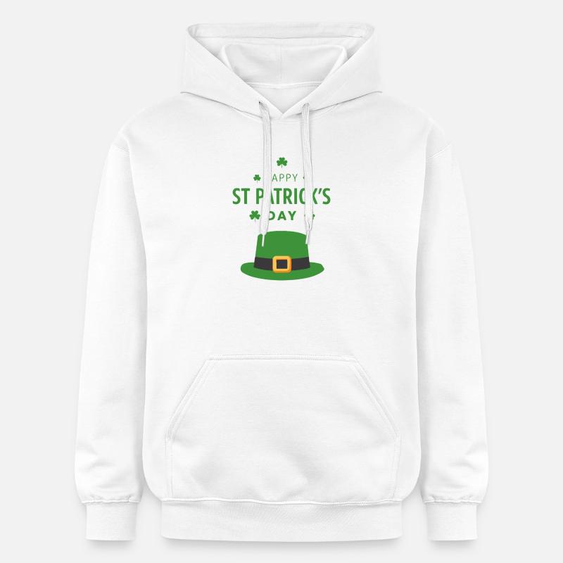 Chapeau vert Saint Patrick - Sweat à capuche Softstyle® Gildan Unisexe - blanc