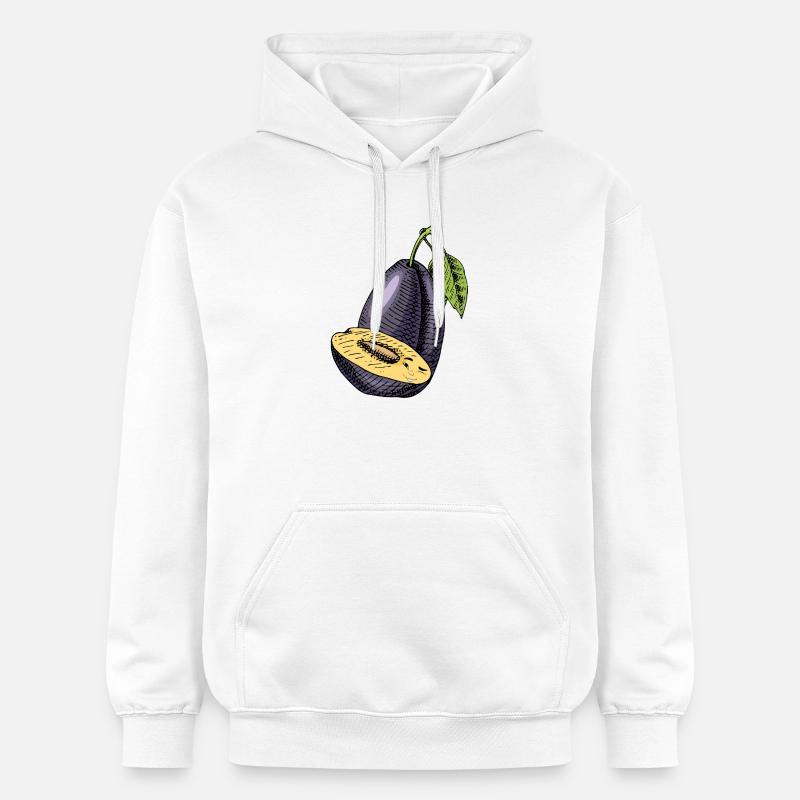 Fruit de prune - Sweat à capuche Softstyle® Gildan Unisexe - blanc