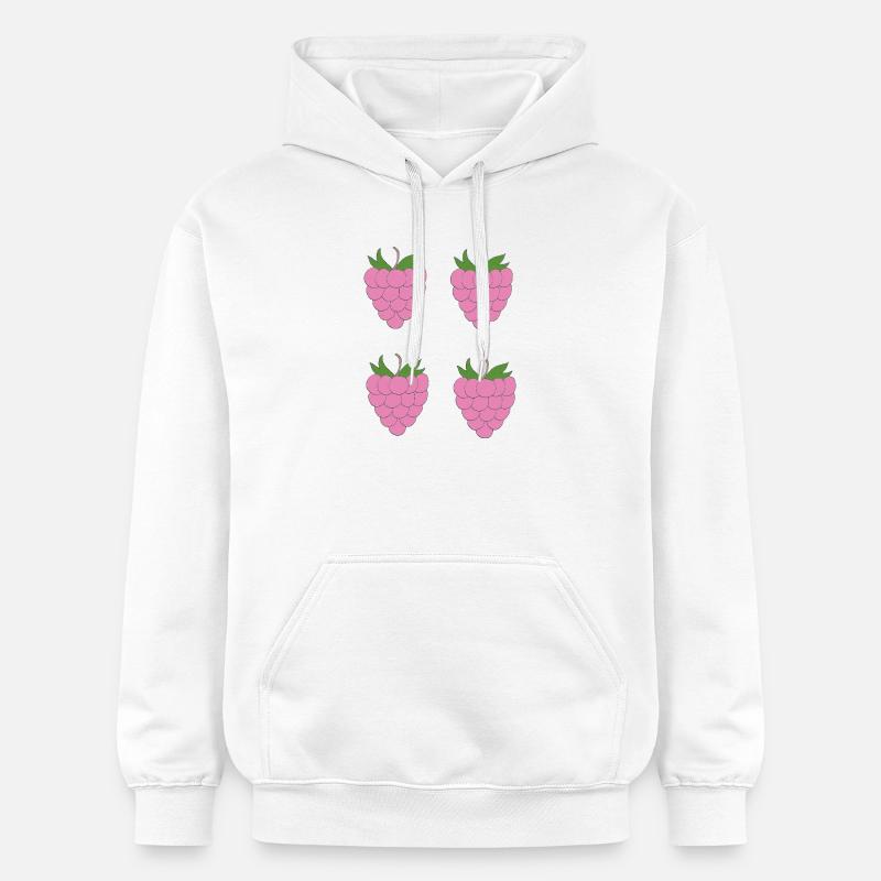 Motif de double grappe de framboise - Sweat à capuche Softstyle® Gildan Unisexe - blanc