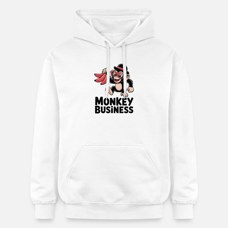 Affaires de singes - Sweat à capuche Softstyle® Gildan Unisexe - blanc