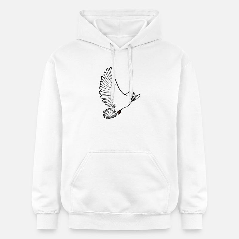 Weiße Taubenbrieftaube Ziertaube oder Friedenstaube - Gildan Unisex Softstyle® Midweight Hoodie - Weiß