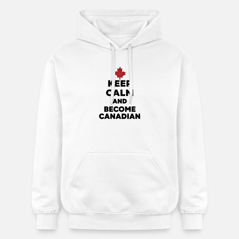 Keep Calm Werde Kanadier - Gildan Unisex Softstyle® Midweight Hoodie - Weiß