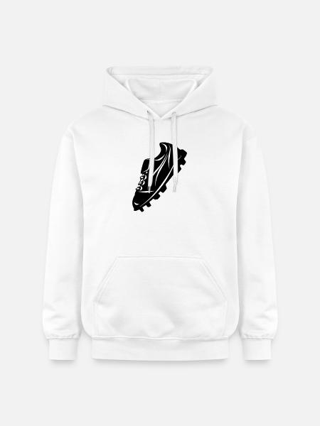 Fußballschuh transparente Schattenfigur - Gildan Unisex Softstyle® Midweight Hoodie - Weiß