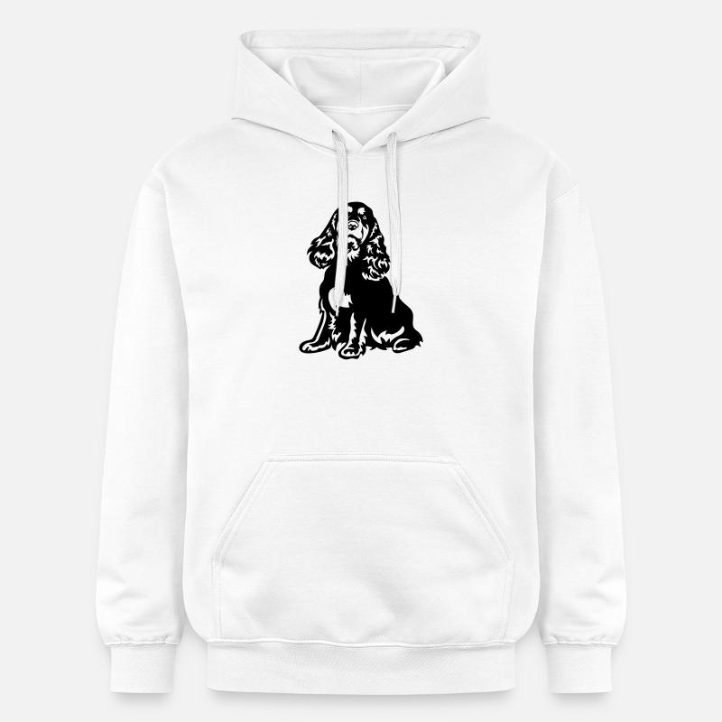 Cocker Spaniel - Sweat à capuche Softstyle® Gildan Unisexe - blanc