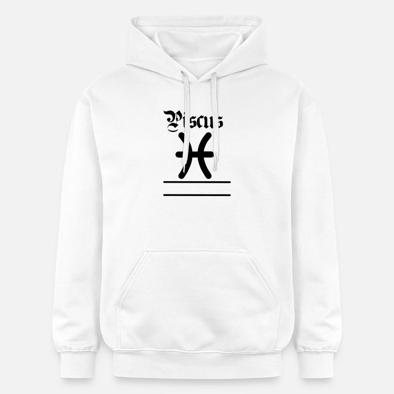 Bannière de nom de Poisson Poissons - Sweat à capuche Softstyle® Gildan Unisexe - blanc