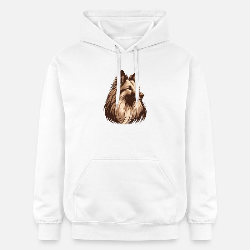 Groenendael - Sweat à capuche Softstyle® Gildan Unisexe - blanc