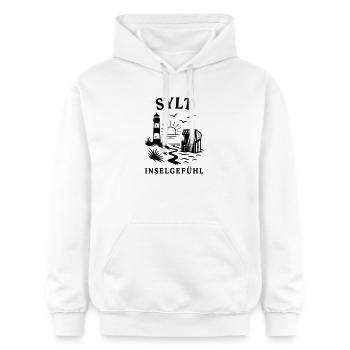 sylt insel gefühl - Gildan Unisex Softstyle® Midweight Hoodie - Weiß - Vorne - Liana (172cm) & Jaron (178cm)