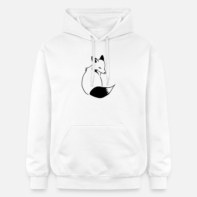 Fox Comic : intelligent, style Foxy & Manga - Sweat à capuche Softstyle® Gildan Unisexe - blanc