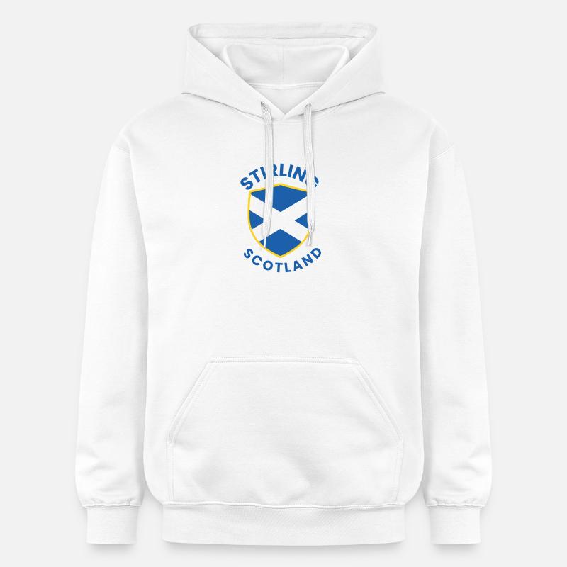 Conception du bouclier écossais de Stirling - Sweat à capuche Softstyle® Gildan Unisexe - blanc