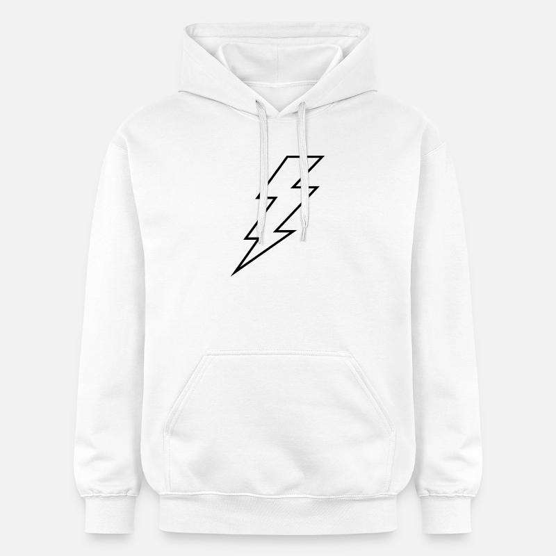 Éclair - Sweat à capuche Softstyle® Gildan Unisexe - blanc