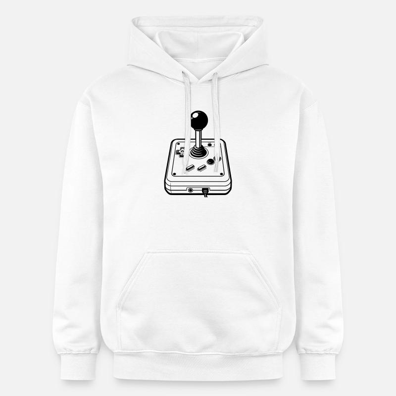 Joystick rétro - Sweat à capuche Softstyle® Gildan Unisexe - blanc