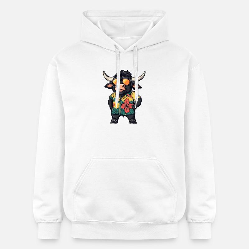 Vacances de bande dessinée Taureau - Sweat à capuche Softstyle® Gildan Unisexe - blanc