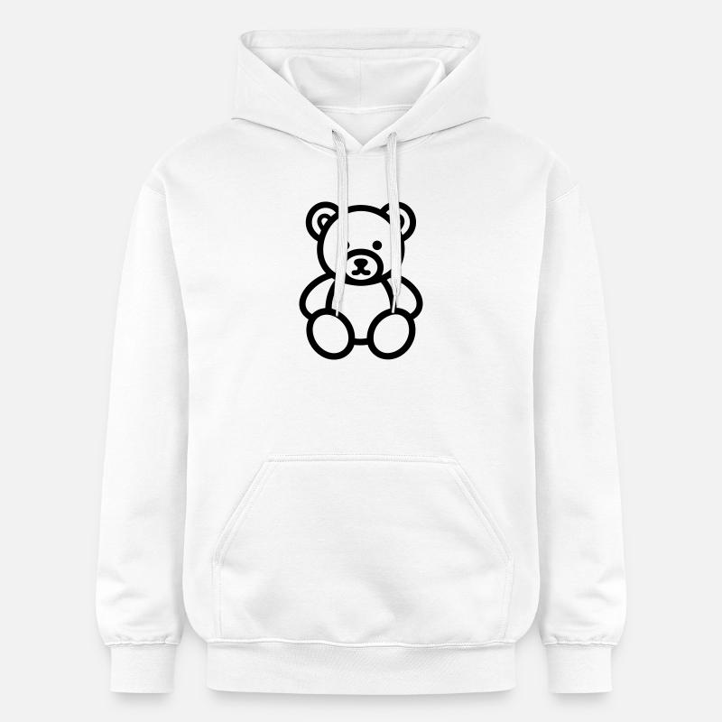 ourson - Sweat à capuche Softstyle® Gildan Unisexe - blanc