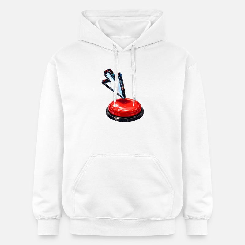 Bouton flèche vers le bas - Sweat à capuche Softstyle® Gildan Unisexe - blanc