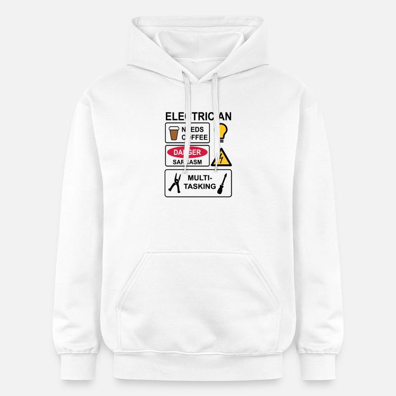 Electrician - Sweat à capuche Softstyle® Gildan Unisexe - blanc