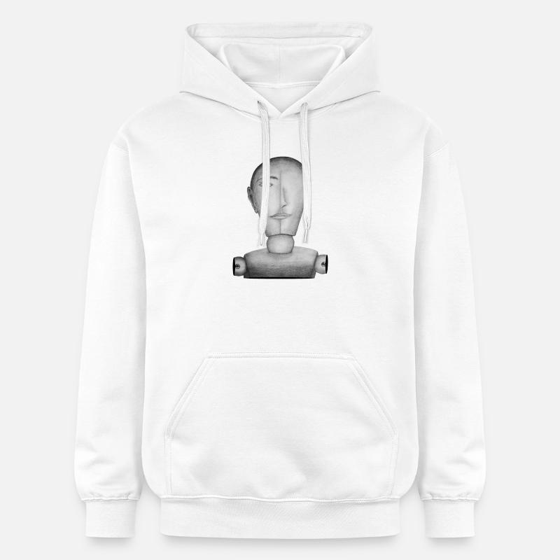 Mannequin dessiné - Sweat à capuche Softstyle® Gildan Unisexe - blanc