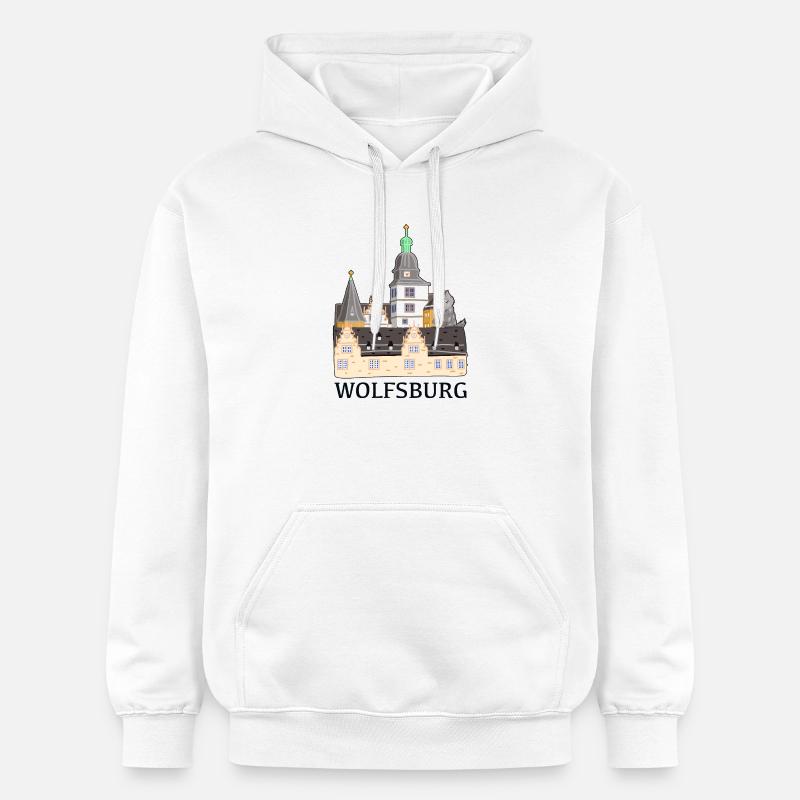 Wolfsburg, Château - Sweat à capuche Softstyle® Gildan Unisexe - blanc