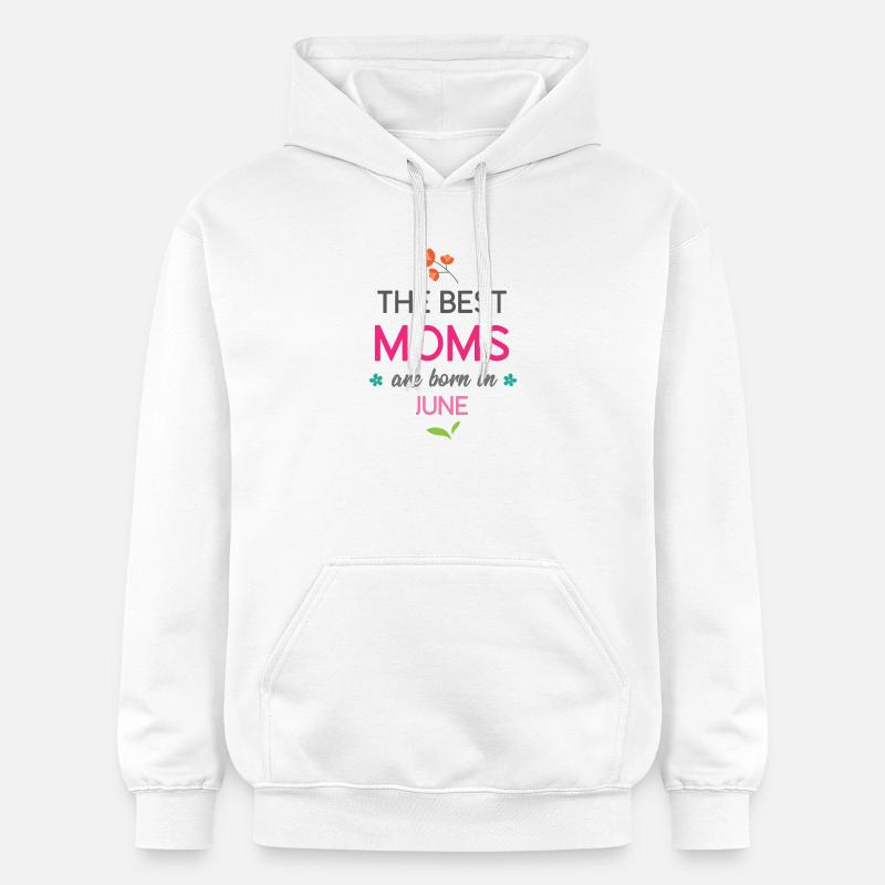 Les meilleures mamans naissent en juin - Sweat à capuche Softstyle® Gildan Unisexe - blanc