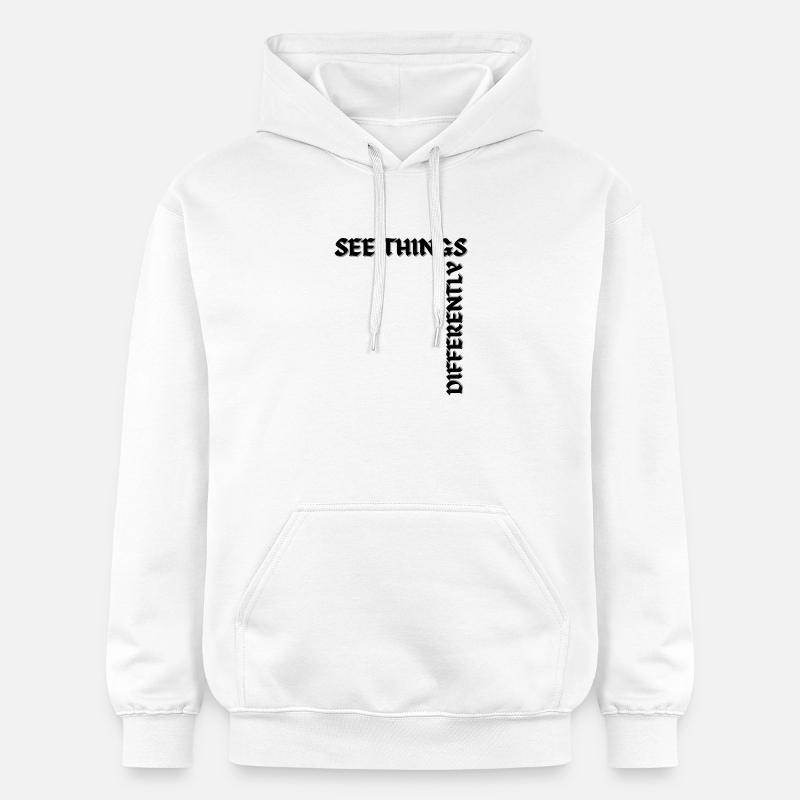 Voir les choses différemment - Sweat à capuche Softstyle® Gildan Unisexe - blanc