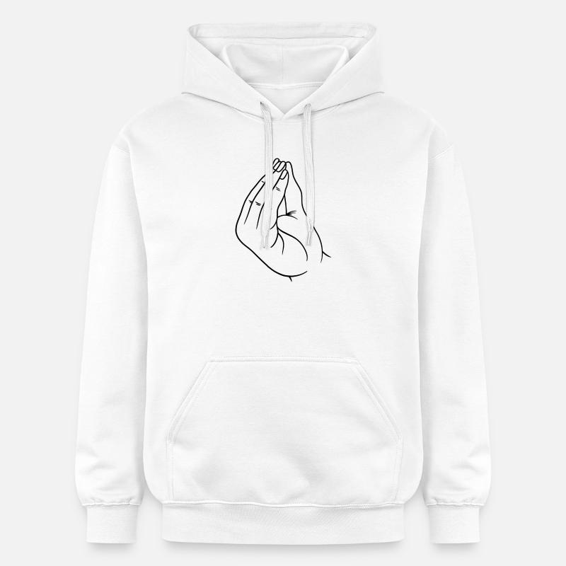 Geste italien de la main - Sweat à capuche Softstyle® Gildan Unisexe - blanc