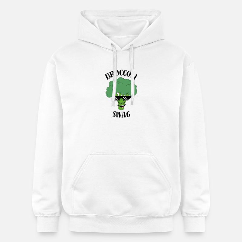 Brocoli rieur avec lunettes de soleil - Sweat à capuche Softstyle® Gildan Unisexe - blanc