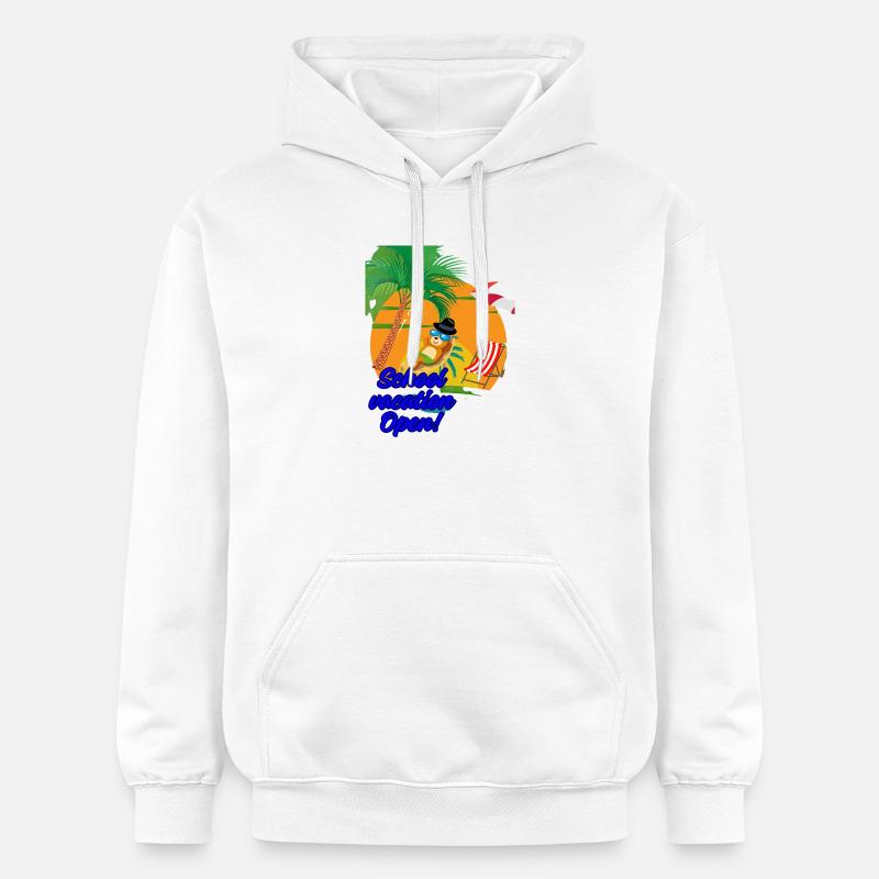 Vacances scolaires - Sweat à capuche Softstyle® Gildan Unisexe - blanc