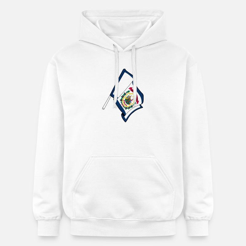Drapeau de la Virginie-Occidentale - Sweat à capuche Softstyle® Gildan Unisexe - blanc