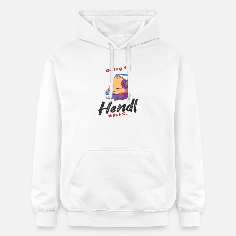 Poussin avec des accessoires de jeu - Sweat à capuche Softstyle® Gildan Unisexe - blanc