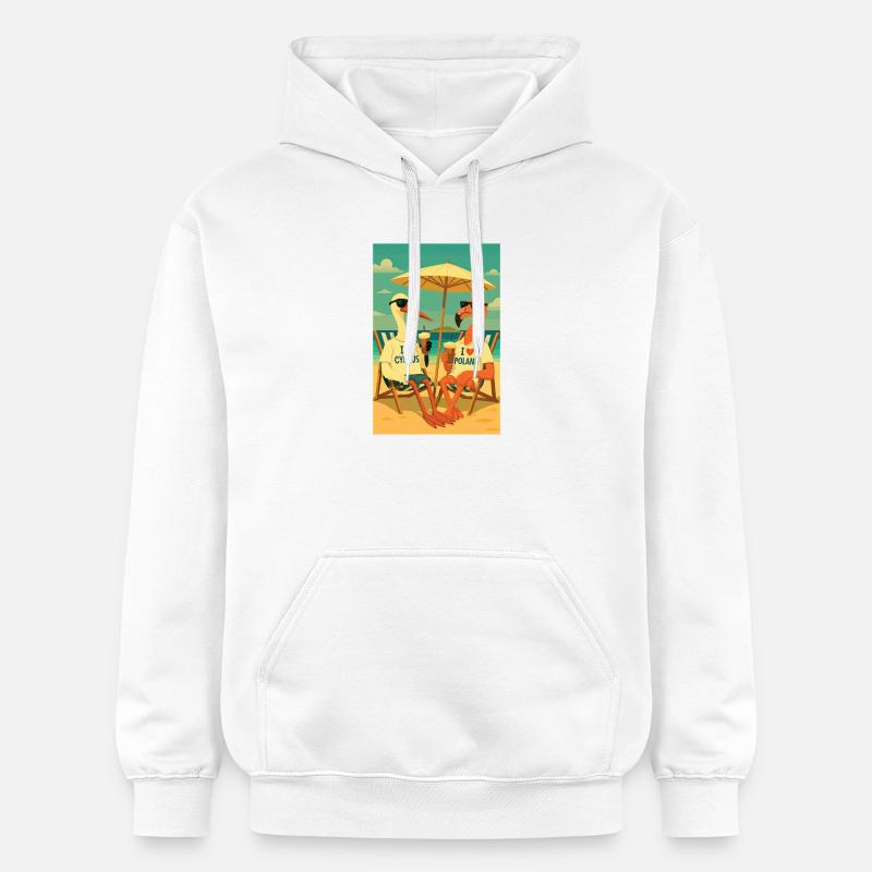 Oiseaux dans les climats estivaux - Sweat à capuche Softstyle® Gildan Unisexe - blanc
