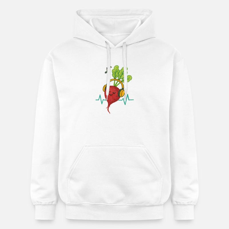 Beet Beats et casques d’écoute - Sweat à capuche Softstyle® Gildan Unisexe - blanc