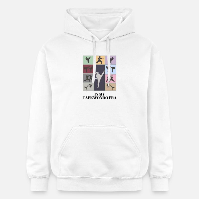 À mon époque de taekwondo - Sweat à capuche Softstyle® Gildan Unisexe - blanc