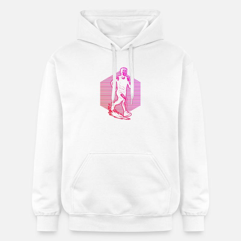 Illustration de course pour la course - Sweat à capuche Softstyle® Gildan Unisexe - blanc