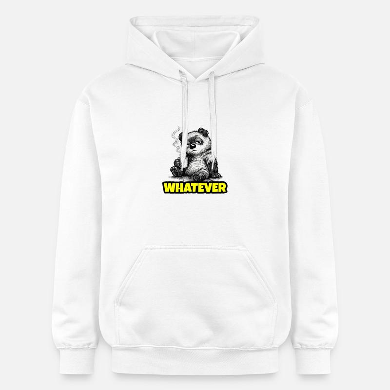 Whatever – Grumpy Bear Coffee (Sketch) - Sweat à capuche Softstyle® Gildan Unisexe - blanc