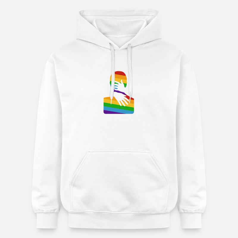 Prends-moi dans tes bras - Sweat à capuche Softstyle® Gildan Unisexe - blanc