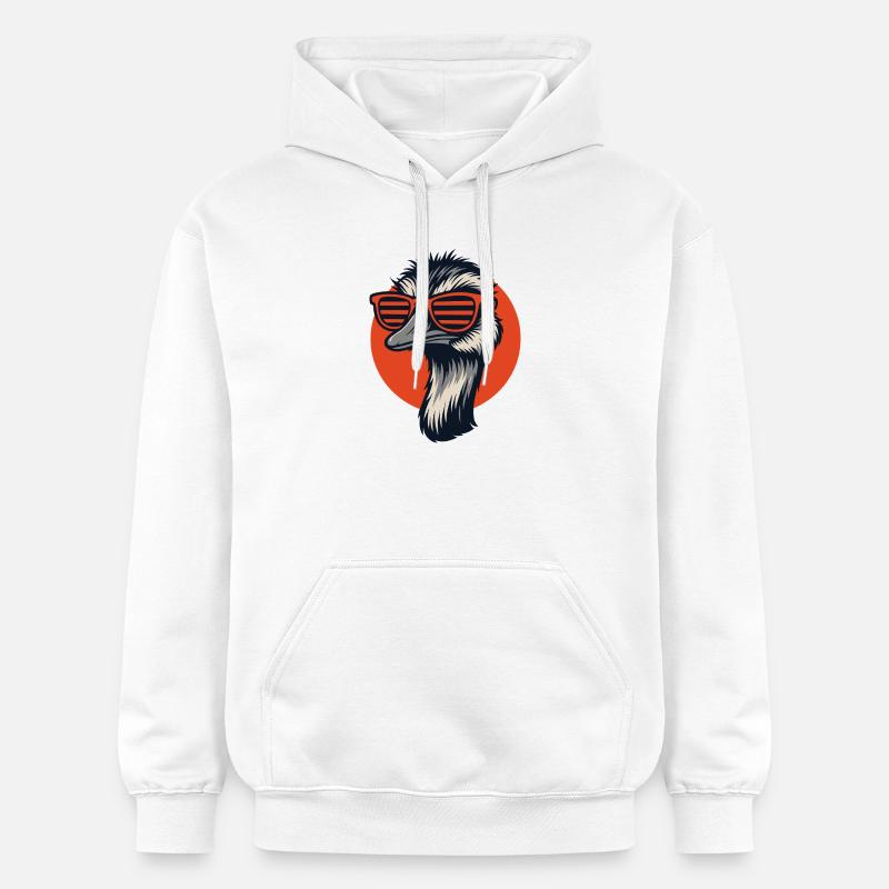 Bouquet avec lunettes de soleil rétro - Sweat à capuche Softstyle® Gildan Unisexe - blanc