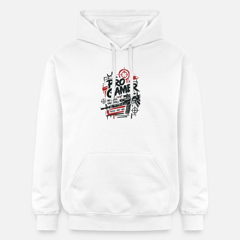 Graphismes de manette Gaming Lover - Sweat à capuche Softstyle® Gildan Unisexe - blanc