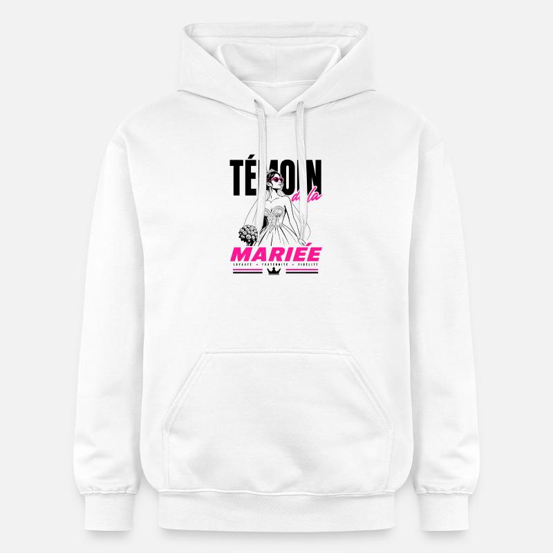 Témoin de la Mariée Glam Chic - Sweat à capuche Softstyle® Gildan Unisexe - blanc
