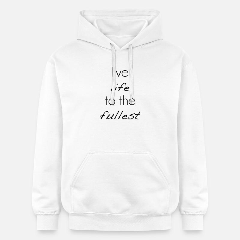 vivre la vie au maximum - Sweat à capuche Softstyle® Gildan Unisexe - blanc