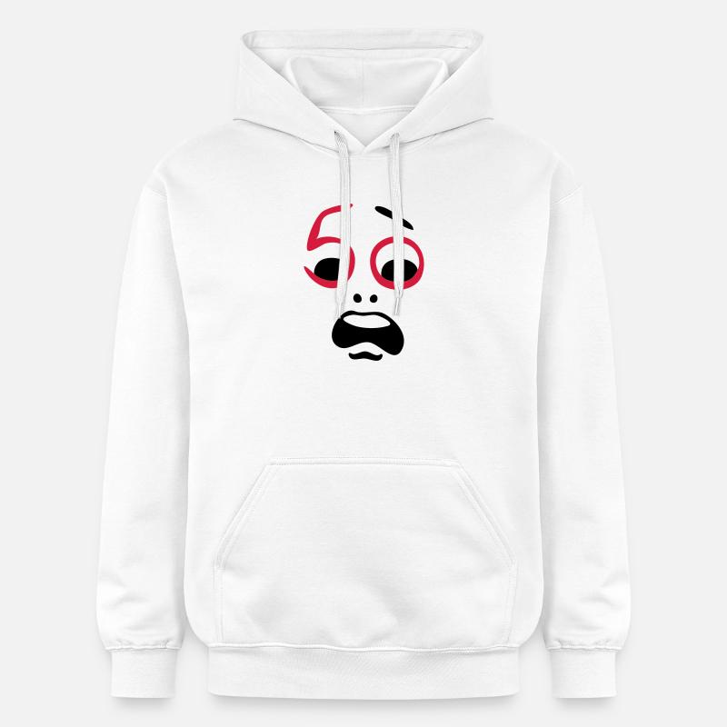 Aide, 50 ans! - Sweat à capuche Softstyle® Gildan Unisexe - blanc