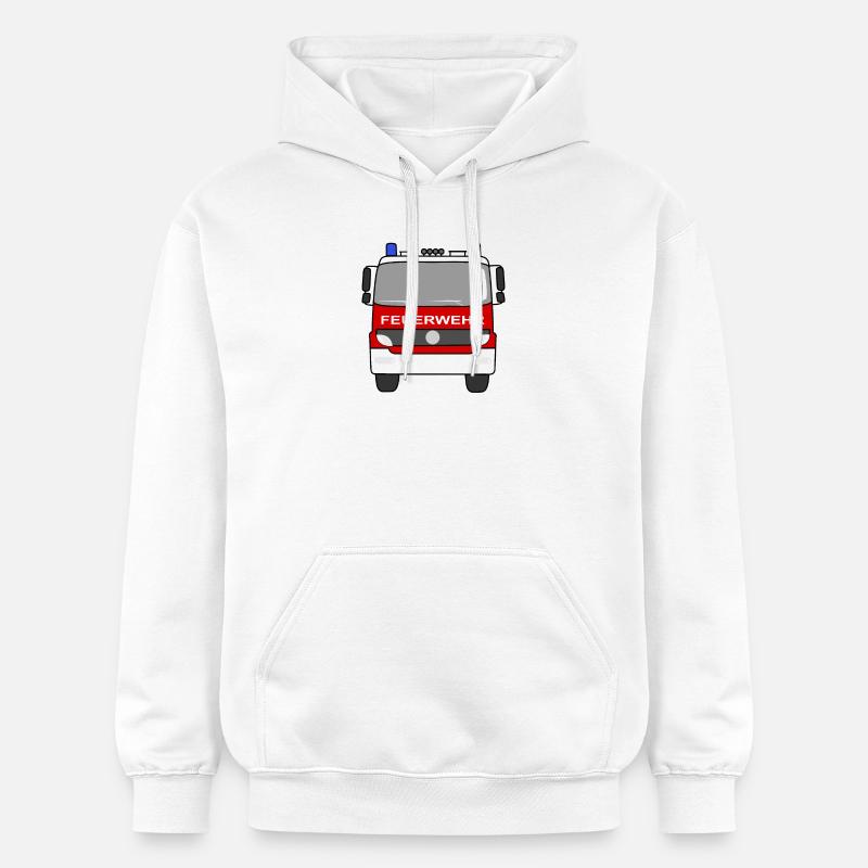 Fire Engine - Sweat à capuche Softstyle® Gildan Unisexe - blanc