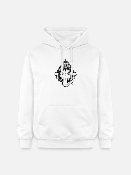 Ganesh, dieu à tête d'éléphant - Sweat à capuche Softstyle® Gildan Unisexe - blanc