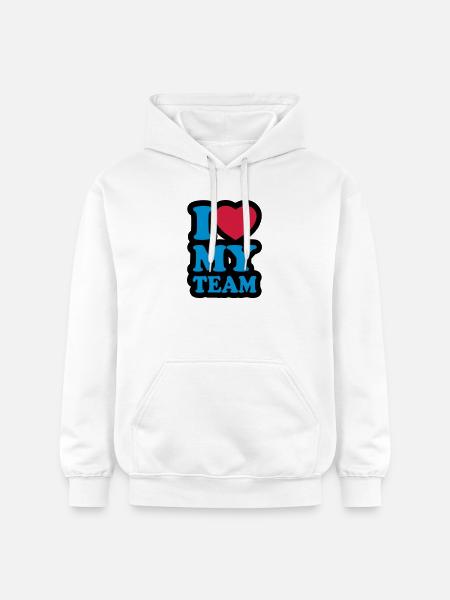 I love my team - Gildan Unisex Softstyle® Midweight Hoodie - white