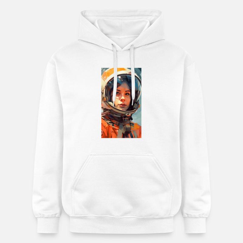 Fille de l’espace - Sweat à capuche Softstyle® Gildan Unisexe - blanc