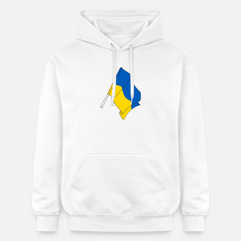 Drapeau Ukraine - Sweat à capuche Softstyle® Gildan Unisexe - blanc