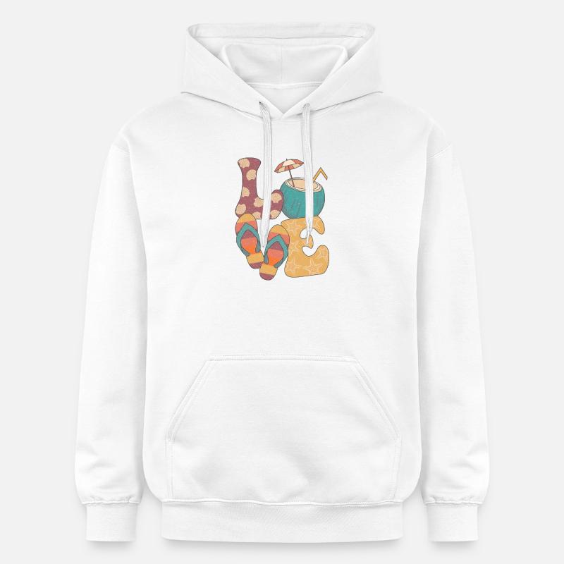 L’amour de l’été - Sweat à capuche Softstyle® Gildan Unisexe - blanc