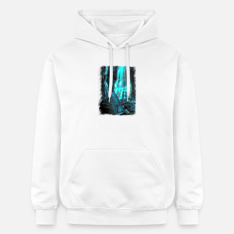 Cascade Rocheuse - Sweat à capuche Softstyle® Gildan Unisexe - blanc