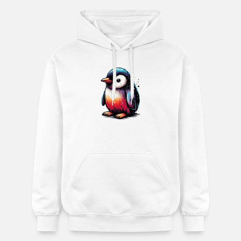 Pingouin - Sweat à capuche Softstyle® Gildan Unisexe - blanc