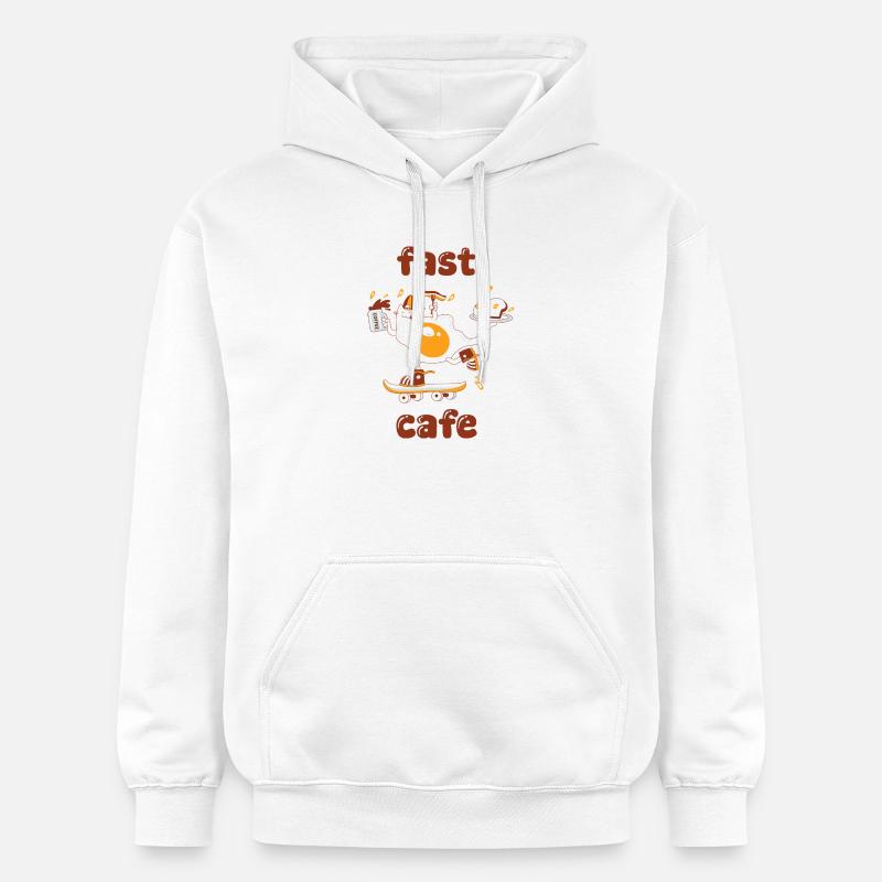 Café rapide - Sweat à capuche Softstyle® Gildan Unisexe - blanc