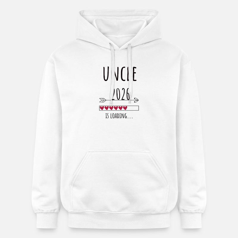 Oncle en devenir 2026 Cadeau Grossesse - Sweat à capuche Softstyle® Gildan Unisexe - blanc