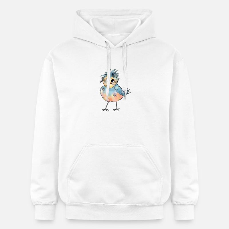 Bunter_Vogel - Sweat à capuche Softstyle® Gildan Unisexe - blanc